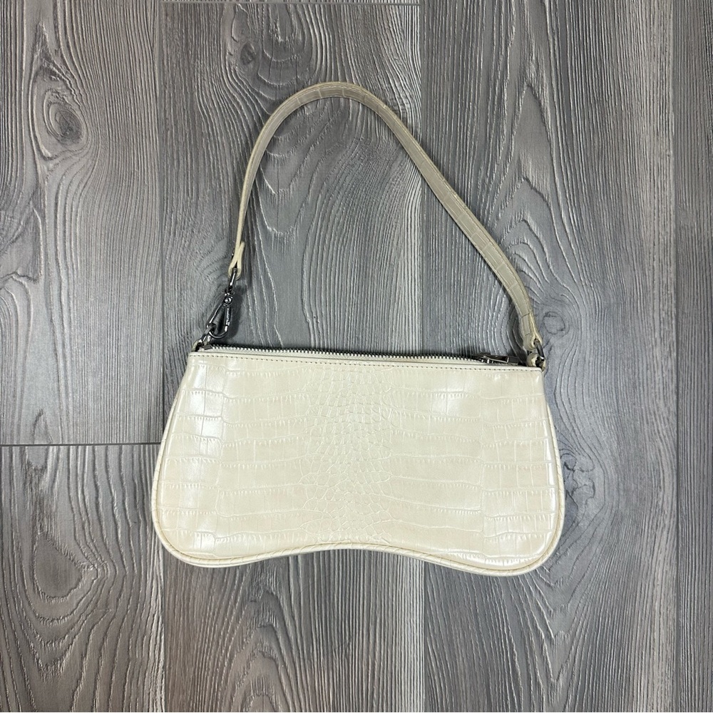 JW Pei Cream Faux Croc Shoulder‎ Bag Minimalist Y2K Pinterest